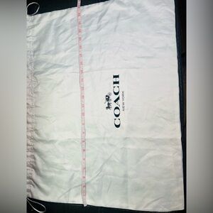 Coach White Dust Bag with Black Logo XL 23x19